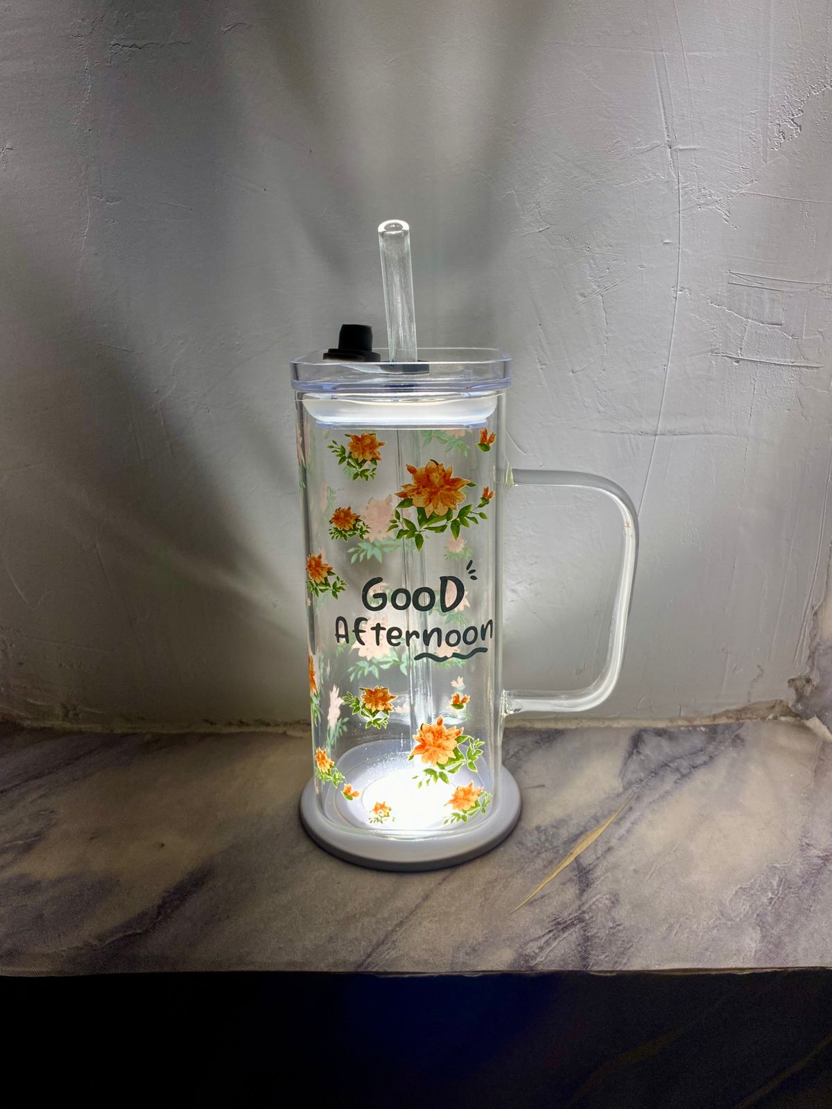 Floral tumbler
